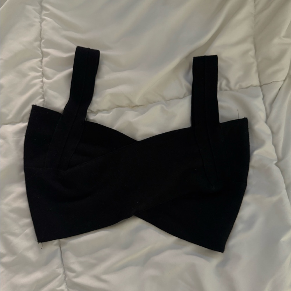 Brandy Melville Vintage Black Strap Crop Top